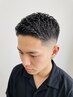 【鮎川人気】アイロンパーマ＋カット＋シェービング(眉毛カット付)￥8800