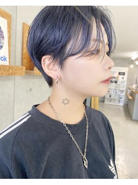 ザ キャンバス ミヤザキツネヒサ(THE CANVAS 宮崎恒久) くびれショート＿ハンサムショート__ブルーアッシュ basi