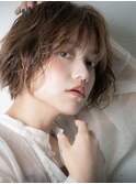 大人可愛いハイライトくせ毛風ショートウルフx浦和10代20代30代