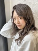 魅力倍増カール/セミディ/シアーカラー/ダークアッシュ/姫カット