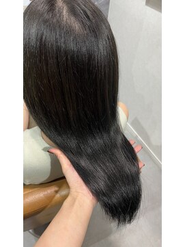 テラスヘア 新潟駅南(TERRACE hair) 【艶髪カラー】赤み消しオリーブカラー