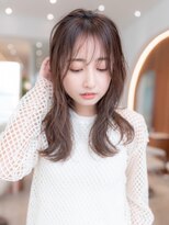 ケアリー 成増(Carelly)&nbsp;大人かわいい前髪セシルカットココアブラウンフリンジウェーブ