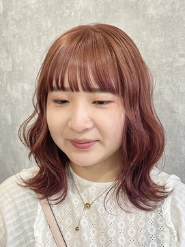 ランガリ ヘアアンドスパ(Rangali Hair&Spa) 【別府 ランガリ】Wカラー/コーラルピンク/ウェーブ