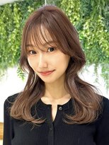 ビューブルー 亀戸錦糸町(VIEW BLUE)&nbsp;美髪カールピンクブラウンエアリーロングセミディ似合わせ前髪