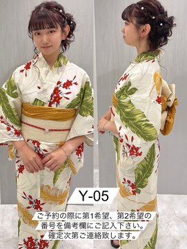 プティクローシェ バイ クオーレ(petite cloche by CUORE) 浴衣一式レンタル 浴衣番号 Y-05