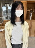 レイヤーカット×ブルーブラック