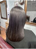 耳かけ大人かわいいダークグレージュ艶カラー20代30代40代50代