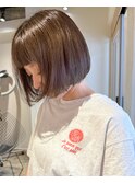 ボブ オリーブベージュ ブリーチなしベージュ