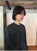 メンズボブウルフメンズミディアムレイヤーカットメンズウルフ