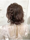 ボブでもできる編み込みアレンジ/ヘアセット/ショートアレンジ