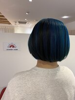 アズールサン 草加西口店(azule-sun) デザインカラー,インナーカラー,ブルー,ネイビー,ショートボブ