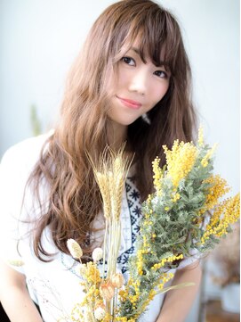 ヘアーループレル(Hair ruup Rell design works) ふんわり動きの波ウェーブロングスタイル