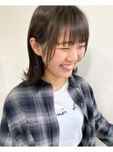 ダーク透明感×顔まわりアクセント