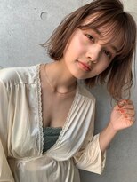 外国人風ベージュカラー　ミニボブ