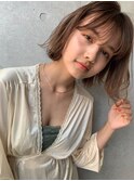 外国人風ベージュカラー ミニボブ