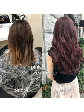 リア 大阪梅田(Ria) ～ピンクブラウン　シールエクステ80本～【Ria 大阪 梅田】