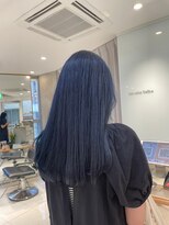 ヘアサロン ガリカ 表参道(hair salon Gallica) 【miko】韓国風ブルーブラック/艶髪ストレートロング/寒色カラー