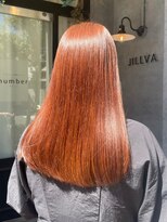 ナンバー ジルバ 立川(N° jillva)&nbsp;切りっぱなしシンプルストレート美髪オレンジブラウン立川