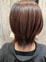 エヌアンドエー せんげん台店(N&A) 大人かわいい艶感カラー レイヤーカットウルフ くびレイヤー