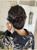 浴衣ヘアセット/シニヨン/着物