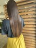 【straight&color&cut】縮毛矯正＆カット＆リタッチカラー￥21600