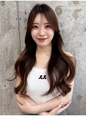 メルティカラー×フェミニンロング[似合わせカット/韓国]