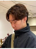 ベリーショート/ダークアッシュ/ニュアンスパーマ/韓国マッシュ