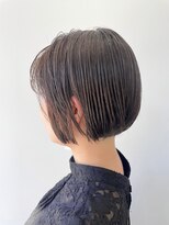 ヘアー アイス 御器所本店(HAIR ICI) レイヤーボブ切りっぱなしボブラベンダーミルクティーベージュ