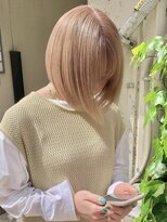 ミリ(mm)&nbsp;ボブ ケアブリーチ ベージュ カラー 韓国 髪質改善 仙台