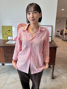 ヘアーアイストゥーレ(HAIR ICI TRE) ボブ　ストレートパーマ　ぷつっとボブ