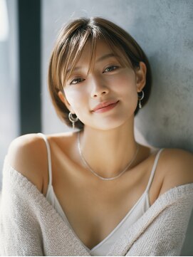 ロッソ ヘアアンドスパ 谷塚店(Rosso Hair&SPA) 前髪顔まわりカット/外ハネボブ/丸みボブ/ショートボブ