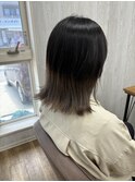 ミディアムレングス×グレーカラー