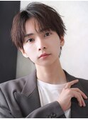 メンズ韓国センターパート【ナチュラル緩めスパイラルパーマ】