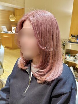 オーガニックエコ 川越(organic+eco) 20代30代◎ピンクベージュ×顔周りレイヤー