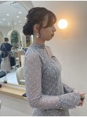 韓国/顔周りレイヤー/おくれ毛/ベージュ/ダブルカラー/東区/松崎