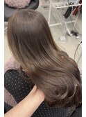 ◎大人韓国風レイヤーカット×ブリーチなしベージュ