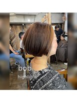 エカム(e-kam)&nbsp;【e-kam】ボブ×ハイライト×髪質改善