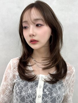 アッシュ 新杉田店(Ash) 新杉田レイヤーカット韓国ダブルカラー顔周り前髪カットボブ