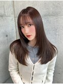 着物ヘア/大人ガーリー/ダークアッシュ/似合わせカット