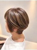 根元リタッチ×褪色ニュアンスカラーボブ