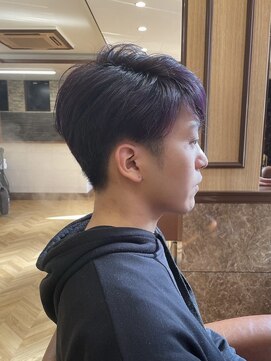 アミュー(amu) パープルカラー☆メンズマッシュショート