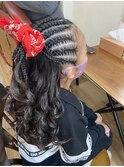 キッズコーンロウアレンジ【ヘアアレンジ　立川/立川南/国分寺】
