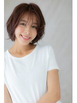 カバーヘア ブリス 北浦和(COVER HAIR bliss)&nbsp;ひし形シルエットくせ毛風小顔ミニボブ304Z北浦和20代30代40代