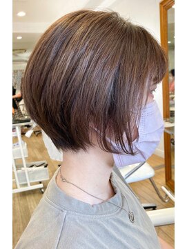 ヘッズ 本八幡店(HEADS) マロンベージュ ニュアンスマッシュ チラ見せカラー