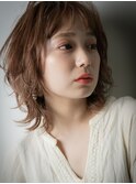 外国人風キャラメルベージュ小顔大人ボブルフw越谷10代20代30代