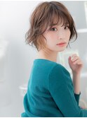 イヤリングカラー韓国風ゆるふわボブウルフc5上尾20代30代40代