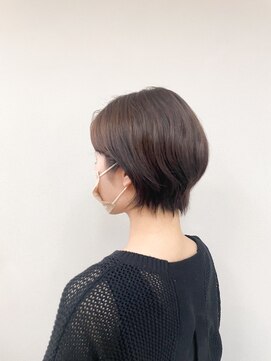 トップヘアー 玉島店(TOP HAIR) 《TOPHAIR 玉島店/ ぱん》丸みショート×ナチュラルブラウン