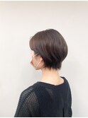 《TOPHAIR 玉島店/ ぱん》丸みショート×ナチュラルブラウン