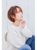 丸みショートボブ&ベージュカラー♪