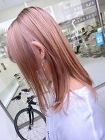 ルートエイチ 市川(Root H) ダブルカラーミルクティーベージュインナーカラーショートボブ